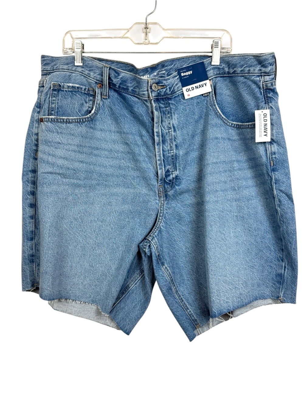 NWT Old Navy Women’s Mid Rise Baggy Jean Shorts 9’’ inseam New Size 18